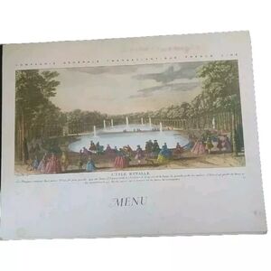 Company General Transatlantic French Line Cruise Liner Ship Christmas Menu 1968